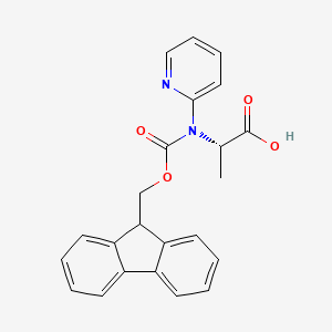 molecular formula C23H20N2O4 B15246669 N-(((9H-Fluoren-9-yl)methoxy)carbonyl)-N-(pyridin-2-yl)-L-alanine 