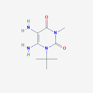 molecular formula C9H16N4O2 B15246687 5,6-Diamino-1-(tert-butyl)-3-methylpyrimidine-2,4(1H,3H)-dione CAS No. 572922-76-0