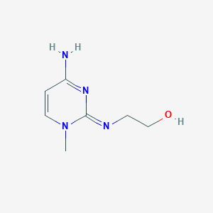 molecular formula C7H12N4O B15246726 2-((4-Imino-1-methyl-1,4-dihydropyrimidin-2-yl)amino)ethanol 