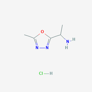 1-(5-Methyl-1,3,4-oxadiazol-2-yl)ethan-1-amine hydrochloride