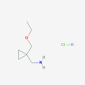 molecular formula C7H16ClNO B1524676 ([1-(Ethoxymethyl)cyclopropyl]methyl)amine hydrochloride CAS No. 1332529-10-8