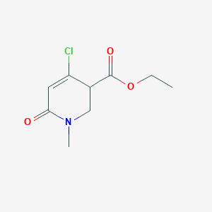 molecular formula C9H12ClNO3 B15246800 Ethyl 4-chloro-1-methyl-6-oxo-1,2,3,6-tetrahydropyridine-3-carboxylate CAS No. 82179-58-6