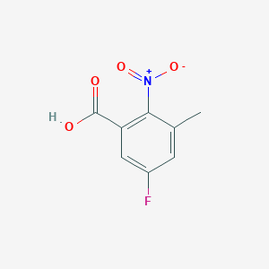 molecular formula C8H6FNO4 B1524685 5-Fluoro-3-methyl-2-nitrobenzoic acid CAS No. 952479-96-8