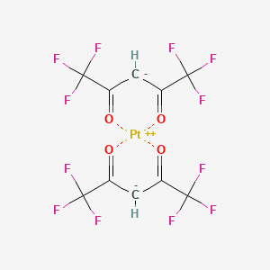 molecular formula C10H2F12O4Pt B15246879 1,1,1,5,5,5-hexafluoropentane-2,4-dione;platinum(2+) 