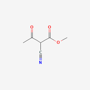 molecular formula C6H7NO3 B1524688 甲基2-氰基-3-氧代丁酸酯 CAS No. 3288-52-6