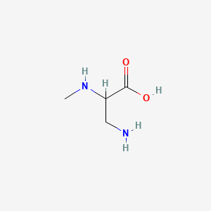 molecular formula C4H10N2O2 B15246885 3-Amino-2-methylamino-propionic acid CAS No. 147634-96-6
