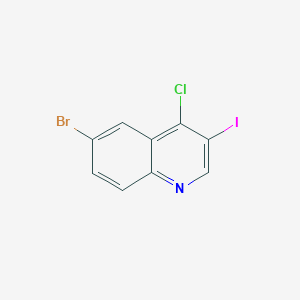 molecular formula C9H4BrClIN B1524690 6-Bromo-4-chloro-3-iodoquinoline CAS No. 1260787-47-0