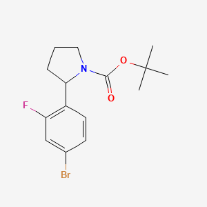 molecular formula C15H19BrFNO2 B1524692 1-Boc-2-(4-bromo-2-fluoro-phenyl)-pyrrolidine CAS No. 1260877-27-7