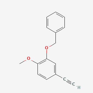 molecular formula C16H14O2 B1524694 2-(苄氧基)-4-乙炔基-1-甲氧基苯 CAS No. 281191-53-5