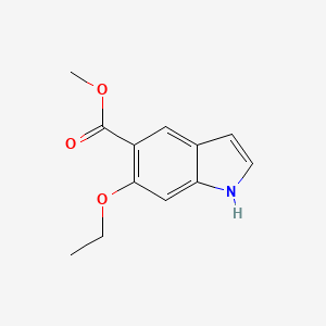 molecular formula C12H13NO3 B15246945 methyl 6-ethoxy-1H-indole-5-carboxylate 