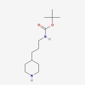 molecular formula C13H26N2O2 B1524696 叔丁氧羰基-3-(哌啶-4-基)丙基氨基甲酸酯 CAS No. 885268-87-1
