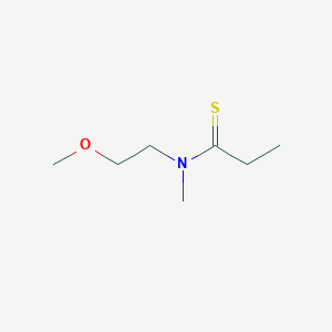 molecular formula C7H15NOS B15246986 N-(2-Methoxyethyl)-N-methylpropanethioamide 