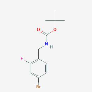 molecular formula C12H15BrFNO2 B1524700 Tert-butyl 4-bromo-2-fluorobenzylcarbamate CAS No. 864262-97-5