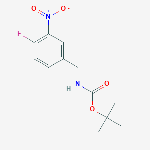 molecular formula C12H15FN2O4 B1524703 Tert-butyl 4-fluoro-3-nitrobenzylcarbamate CAS No. 885280-67-1