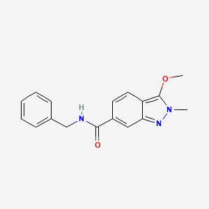 molecular formula C17H17N3O2 B15247057 N-benzyl-3-methoxy-2-methyl-2H-indazole-6-carboxamide CAS No. 919107-42-9