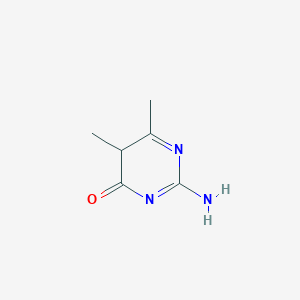 molecular formula C6H9N3O B15247090 4(5H)-Pyrimidinone, 2-amino-5,6-dimethyl- 