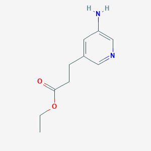 molecular formula C10H14N2O2 B1524710 Ethyl 3-(5-aminopyridin-3-YL)propanoate CAS No. 1260824-37-0