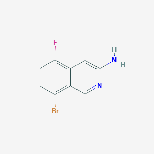 molecular formula C9H6BrFN2 B1524711 8-Bromo-5-fluoroisoquinolin-3-amine CAS No. 1221974-48-6