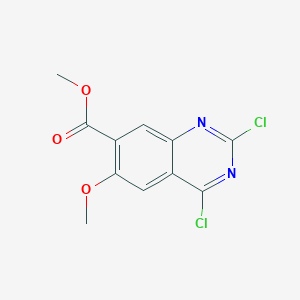 molecular formula C11H8Cl2N2O3 B15247130 Methyl2,4-dichloro-6-methoxyquinazoline-7-carboxylate 