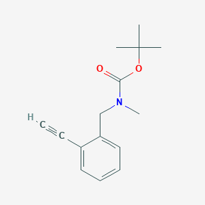 molecular formula C15H19NO2 B15247138 tert-Butyl(2-ethynylbenzyl)(methyl)carbamate 