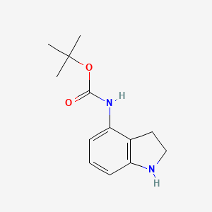 molecular formula C13H18N2O2 B1524716 Tert-butyl indolin-4-ylcarbamate CAS No. 885270-03-1