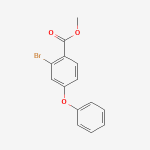 molecular formula C14H11BrO3 B15247162 Methyl2-bromo-4-phenoxybenzoate 