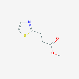 molecular formula C7H9NO2S B15247173 Methyl3-(thiazol-2-yl)propanoate 