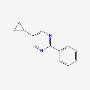 molecular formula C13H12N2 B15247189 5-Cyclopropyl-2-phenylpyrimidine CAS No. 90253-39-7