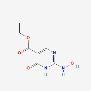 molecular formula C7H9N3O4 B15247211 Ethyl 2-(hydroxyamino)-4-oxo-1,4-dihydropyrimidine-5-carboxylate 