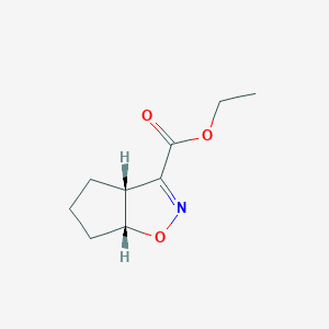 molecular formula C9H13NO3 B15247243 rel-(3aR,6aR)-Ethyl4,5,6,6a-tetrahydro-3aH-cyclopenta[d]isoxazole-3-carboxylate 