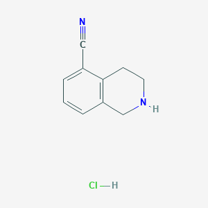 molecular formula C10H11ClN2 B1524725 1,2,3,4-Tetrahydroisoquinoline-5-carbonitrile hydrochloride CAS No. 1165924-13-9