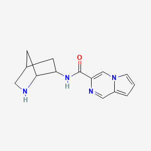 molecular formula C14H16N4O B15247267 N-(2-Azabicyclo[2.2.1]heptan-6-yl)pyrrolo[1,2-a]pyrazine-3-carboxamide 