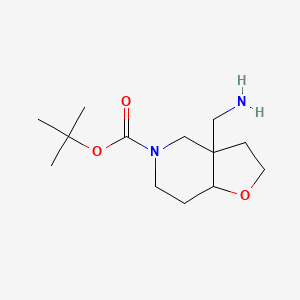 molecular formula C13H24N2O3 B15247273 tert-butyl 3a-(aminomethyl)hexahydrofuro[3,2-c]pyridine-5(6H)-carboxylate 