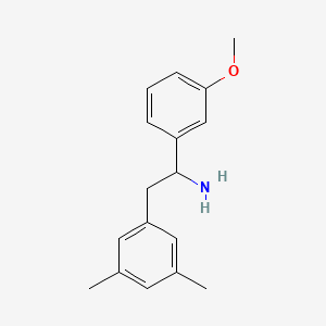 molecular formula C17H21NO B1524737 2-(3,5-Dimethylphenyl)-1-(3-methoxyphenyl)ethan-1-amine CAS No. 1178482-91-1