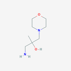 molecular formula C8H18N2O2 B1524738 1-Amino-2-methyl-3-(morpholin-4-yl)propan-2-ol CAS No. 1339167-59-7