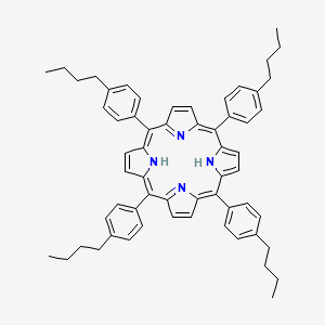 molecular formula C60H62N4 B15247383 meso-Tetra(4-n-butylphenyl)Porphine 