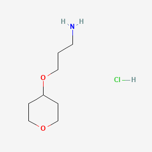 molecular formula C8H18ClNO2 B1524745 4-(3-Aminopropoxy)oxane hydrochloride CAS No. 1354953-57-3