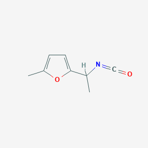 molecular formula C8H9NO2 B1524746 2-(1-异氰酸乙基)-5-甲基呋喃 CAS No. 1340257-19-3