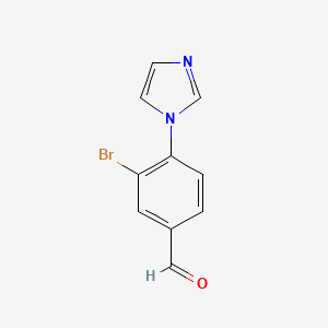 molecular formula C10H7BrN2O B1524748 3-溴-4-(1H-咪唑-1-基)苯甲醛 CAS No. 861932-08-3
