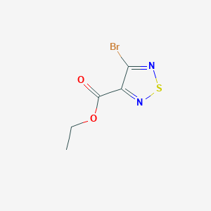 molecular formula C5H5BrN2O2S B15247520 Ethyl4-bromo-1,2,5-thiadiazole-3-carboxylate 
