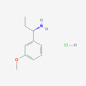 molecular formula C10H16ClNO B1524754 (S)-1-(3-Methoxyphenyl)propan-1-amine hydrochloride CAS No. 623143-35-1