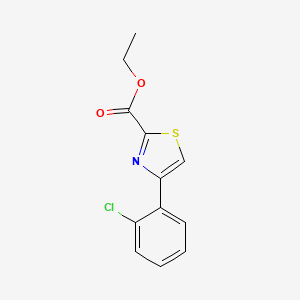 molecular formula C12H10ClNO2S B1524757 Ethyl 4-(2-chlorophenyl)thiazole-2-carboxylate CAS No. 1050507-06-6