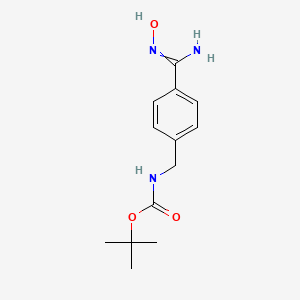 B1524763 tert-Butyl {[4-(N'-hydroxycarbamimidoyl)phenyl]methyl}carbamate CAS No. 220648-78-2