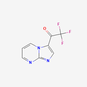 molecular formula C8H4F3N3O B15247640 2,2,2-Trifluoro-1-imidazo[1,2-a]pyrimidin-3-ylethanone CAS No. 691372-19-7