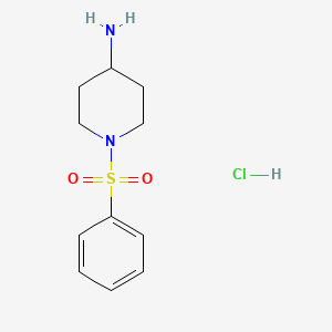 molecular formula C11H17ClN2O2S B1524765 1-(Phenylsulfonyl)-4-piperidinamine hydrochloride CAS No. 1174143-24-8