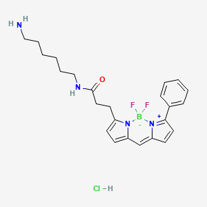 molecular formula C24H30BClF2N4O B15247656 BDPR6Gaminehydrochloride 