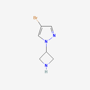 molecular formula C6H8BrN3 B1524767 1-azetidin-3-yl-4-bromo-1H-pyrazole CAS No. 1201657-79-5
