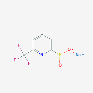 molecular formula C6H3F3NNaO2S B15247680 Sodium6-(trifluoromethyl)pyridine-2-sulfinate 