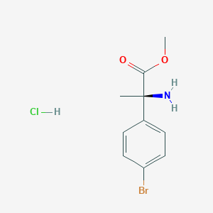 molecular formula C10H13BrClNO2 B15247682 Methyl(R)-2-amino-2-(4-bromophenyl)propanoatehydrochloride 