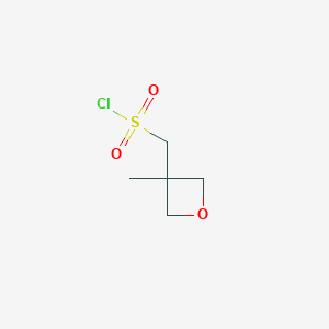 molecular formula C5H9ClO3S B1524769 (3-Methyloxetan-3-yl)methanesulfonyl chloride CAS No. 1134111-88-8